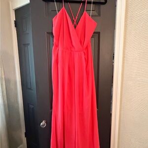 Papaya Strapless Coral Dress